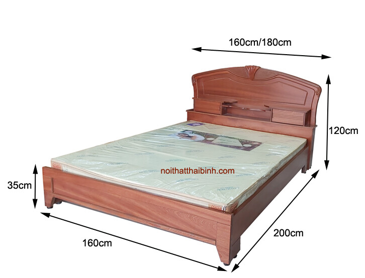 Kích thước giường ngủ cao cấp 1n6