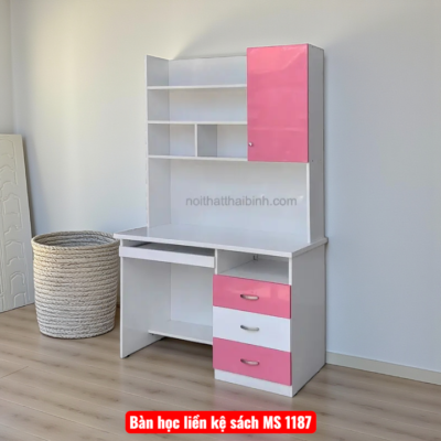 Bàn học liền kệ sách