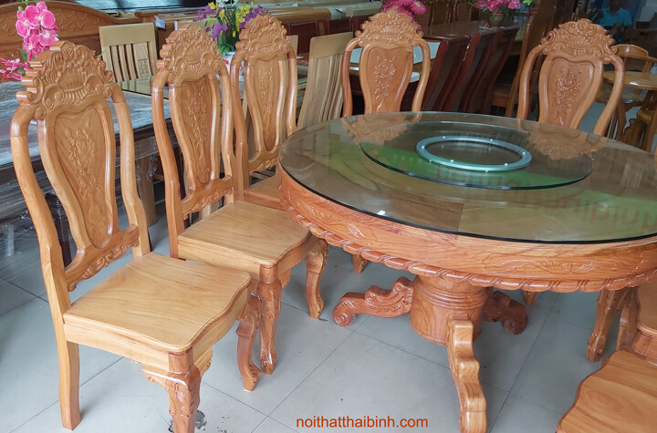 Bộ bàn tròn gỗ chất lượng cao