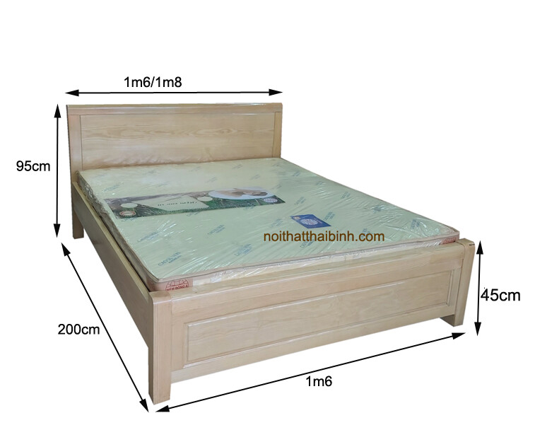Kích thước giường ngủ gỗ đẹp giá rẻ