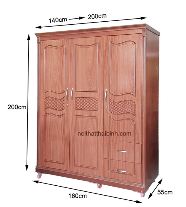 Tủ quần áo đẹp 1m6 MS 1303 Giá bán = 7.500.000đ giảm còn = 6.500.000đ