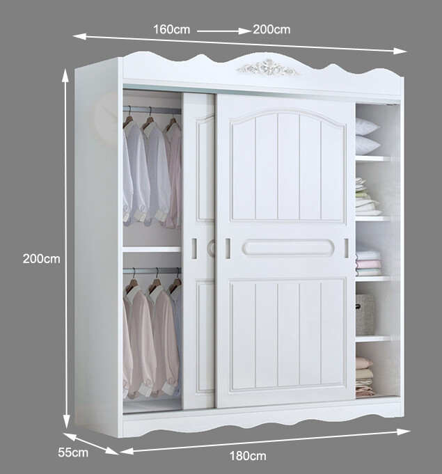 Tủ quần áo cửa lùa màu trắng MS 1284 Giá bán = 10.000.000đ giảm còn = 8.000.000đ 6 Kích thước tủ quần áo cửa lùa màu trắng
