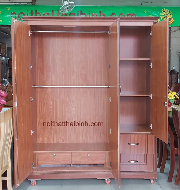 Tủ quần áo đẹp 1m6 MS 1303 Giá bán = 7.500.000đ giảm còn = 6.500.000đ