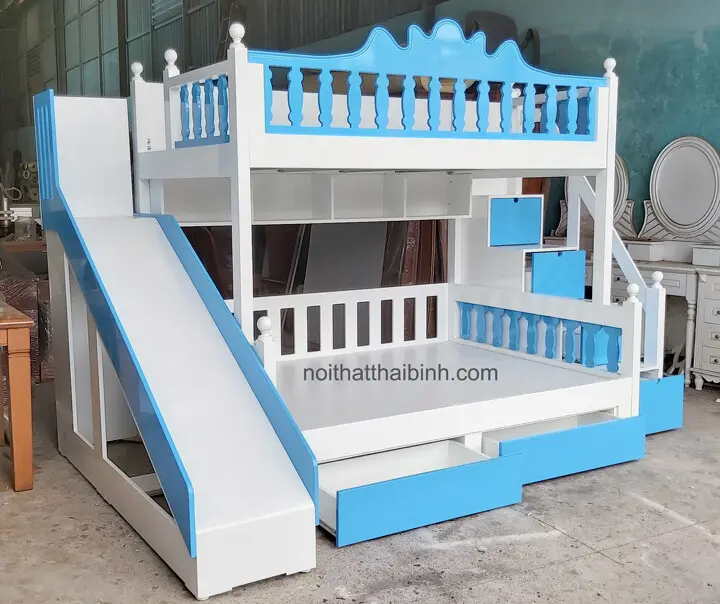 Giường tầng đẹp có ngăn kéo cầu trượt Giường tầng đẹp có ngăn kéo cầu trượt