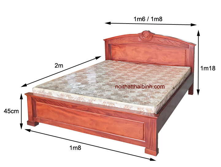 Kích thước Giường ngủ gỗ chất lượng