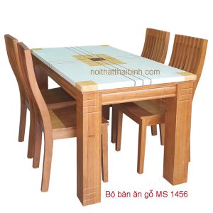 Bộ bàn ăn gỗ mặt đá 4 ghế
