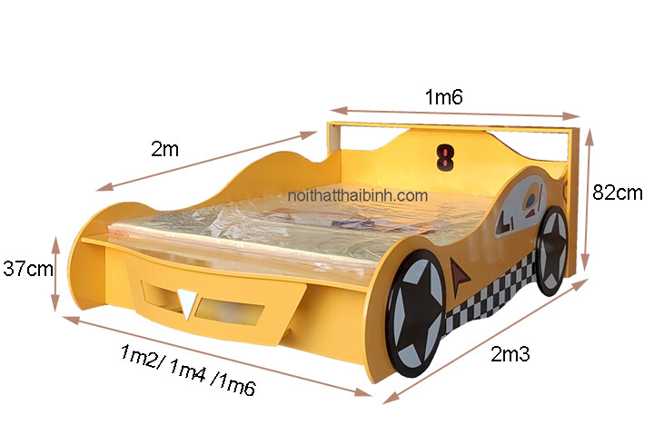 Kích thước giường ngủ hình xe hơi đẹp