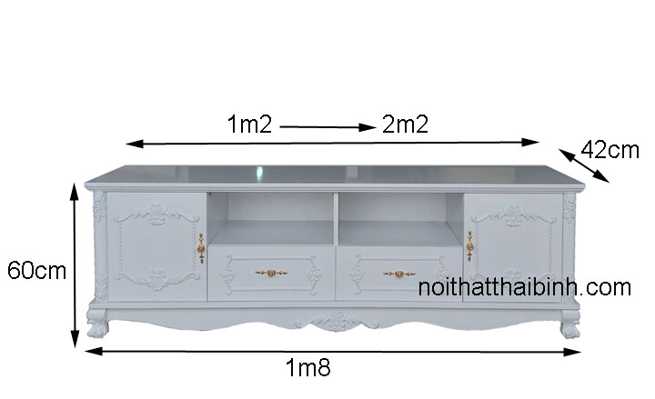 Kích thước tủ tivi phòng khách