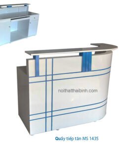Quầy lễ tân hiện đại cao cấp dát vàng MS 9570 Giá 2m0 x 2m0 = 28.000.000 52 Quầy tiếp khách đẹp giá rẻ