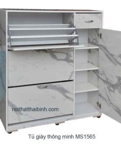 Tủ giày thông minh vân đá MS 1565 Giá bán= 3,200,000đ giảm còn= 2,700,000đ