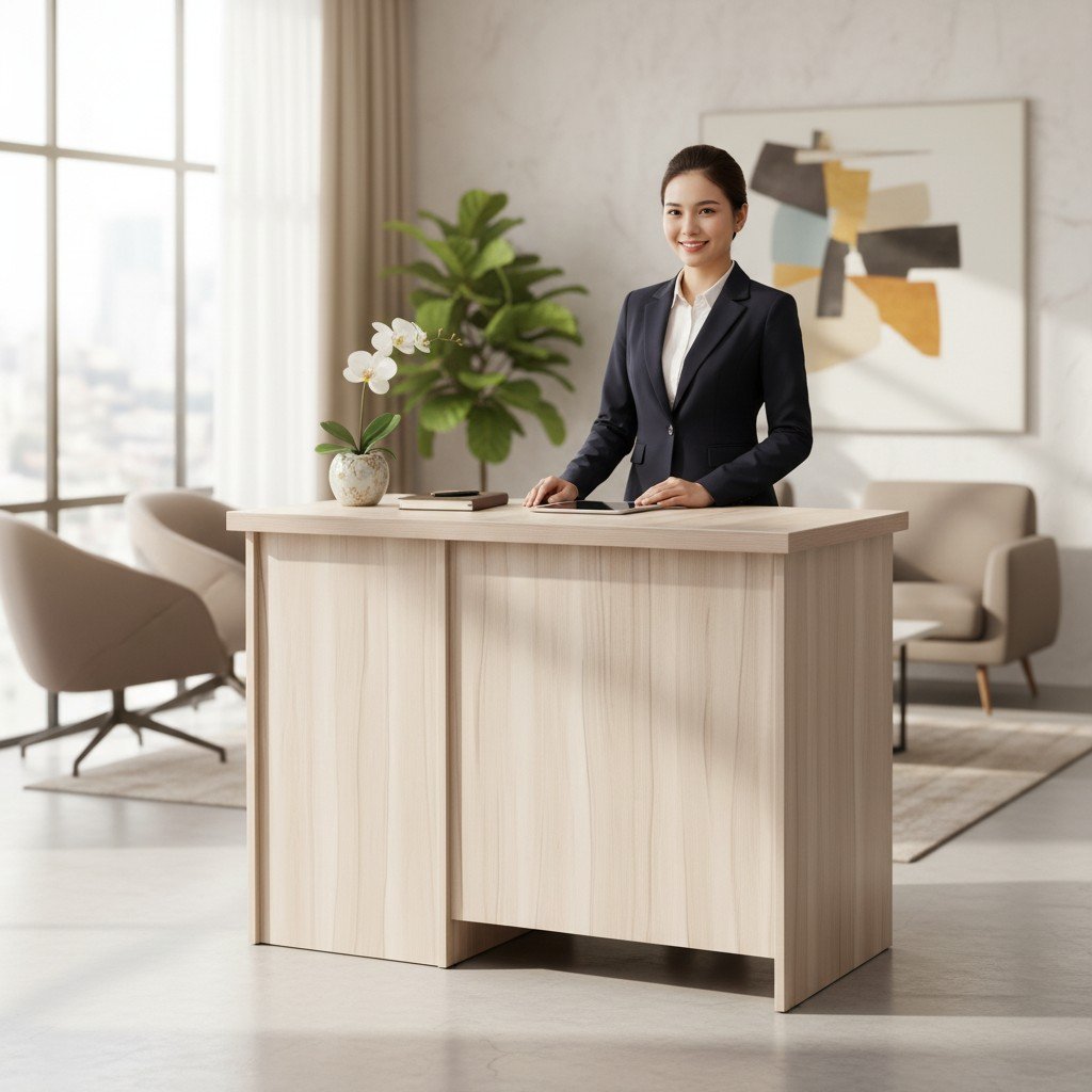 Bàn làm việc MS 1583 7 Bàn làm việc hộc vi tính