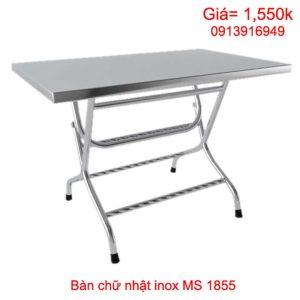 Bàn inox chữ nhật