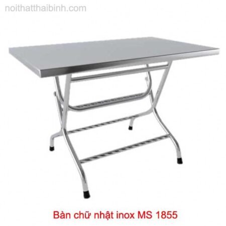 Bàn ăn inox chữ nhật