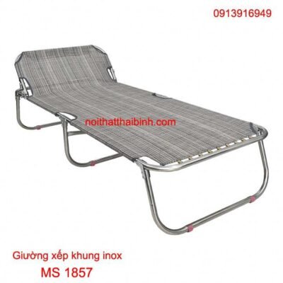 Giường xếp khung inox