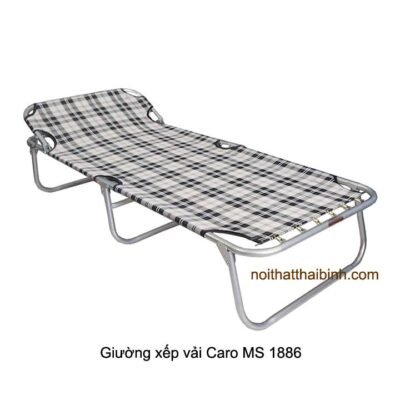 Giường xếp vải caro