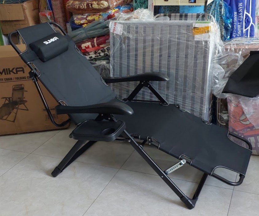 Ghế bố Sumika chính hãng MS 1914 Ghế bố Sumika chính hãng mặt vải lưới Textilene thoáng khí