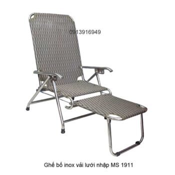 Ghế bố inox vải lưới nhập