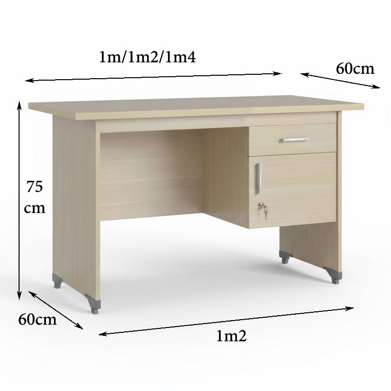 Bàn nhân viên hộc treo MS 3084 5 Bàn nhân viên hộc treo MDF lõi xanh chống nước