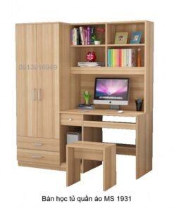 Bàn học kết hợp tủ quần áo