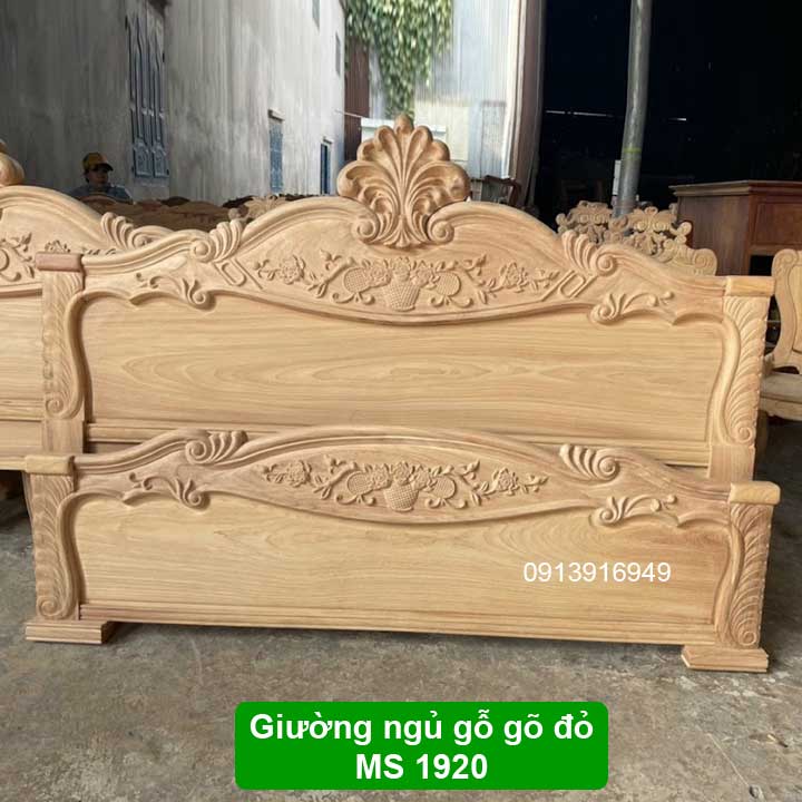 Giường ngủ gỗ gõ đỏ