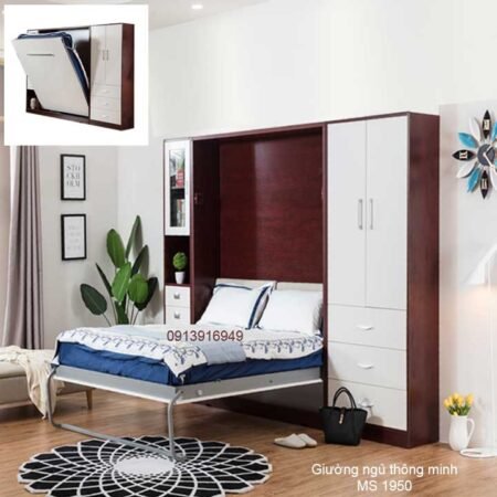 Giường ngủ thông minh kết kợp tủ áo