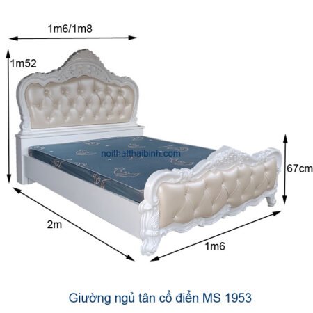 Giường ngủ tân cổ điển MS 1953 8 Giường ngủ tân cổ điển MS 1953