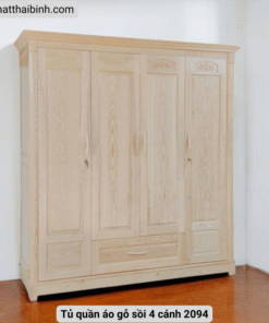 Tủ quần áo gỗ sồi 4 cánh