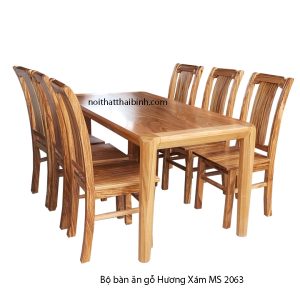 Bộ bàn ăn gỗ Hương Xám