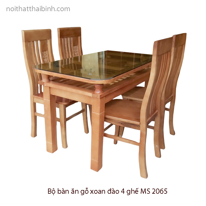 Bộ bàn ăn gỗ xoan đào 4 ghế