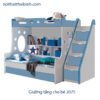 Giường tầng màu xanh cho bé trai MS 2075 2 Giường tầng màu xanh cho bé trai