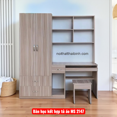 Bàn học kết hợp tủ áo
