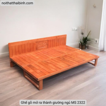 Ghế gỗ mở ra thành giường ngủ MS 2322 Ghế gỗ mở ra thành giường ngủ MS 2322