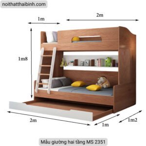 Mẫu giường hai tầng MS 2351 Mẫu giường hai tầng