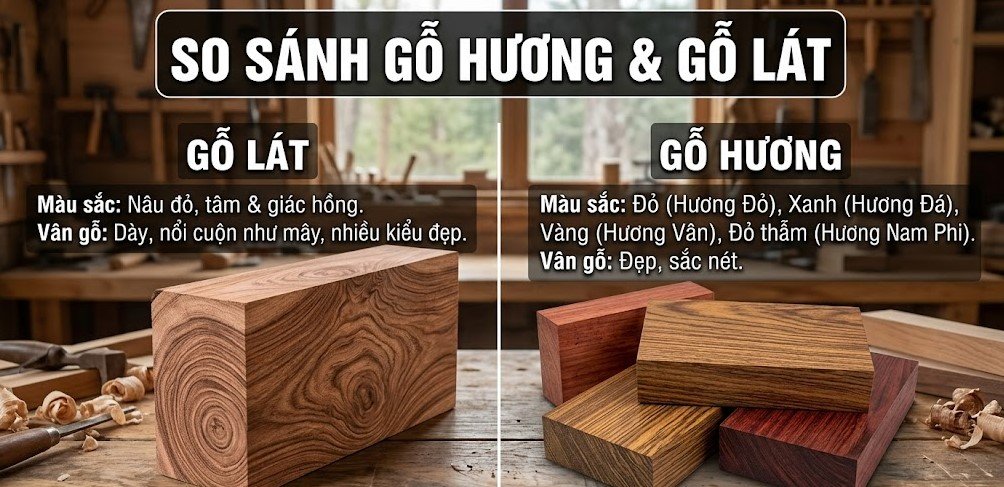 So sánh gỗ xoan đào & gỗ lát