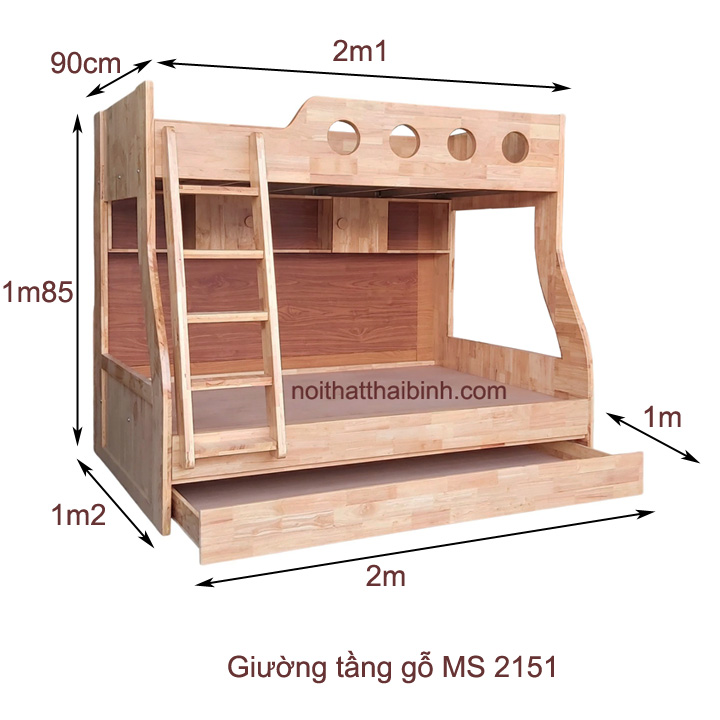 kich thuoc giuong tang go 2151
