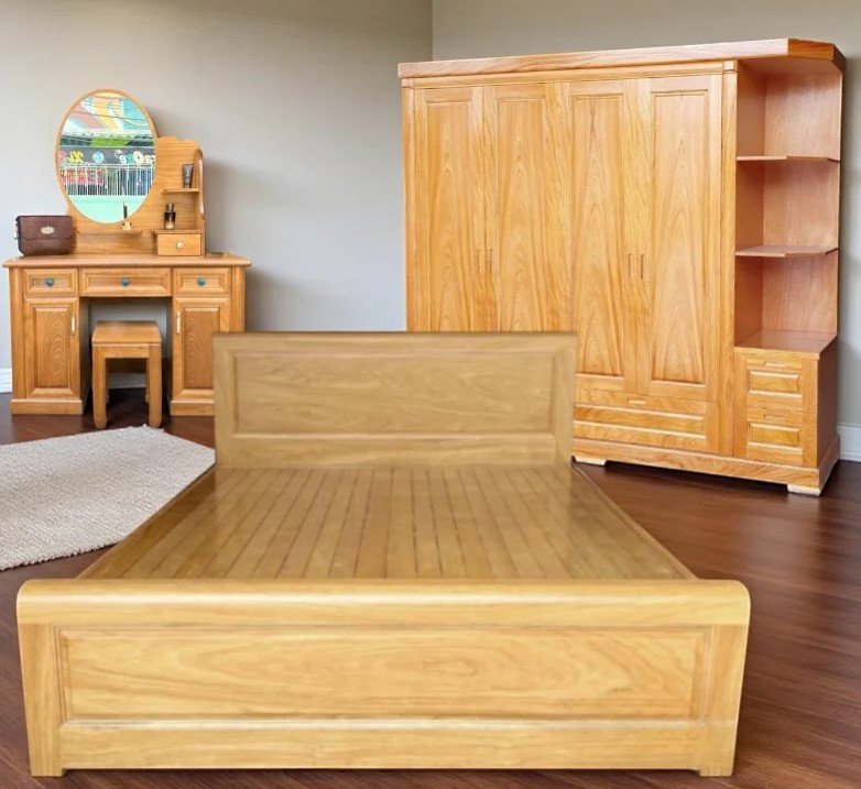 Bàn trang điểm 1m2 đi kèm bộ giường ngủ cao cấp đẹp