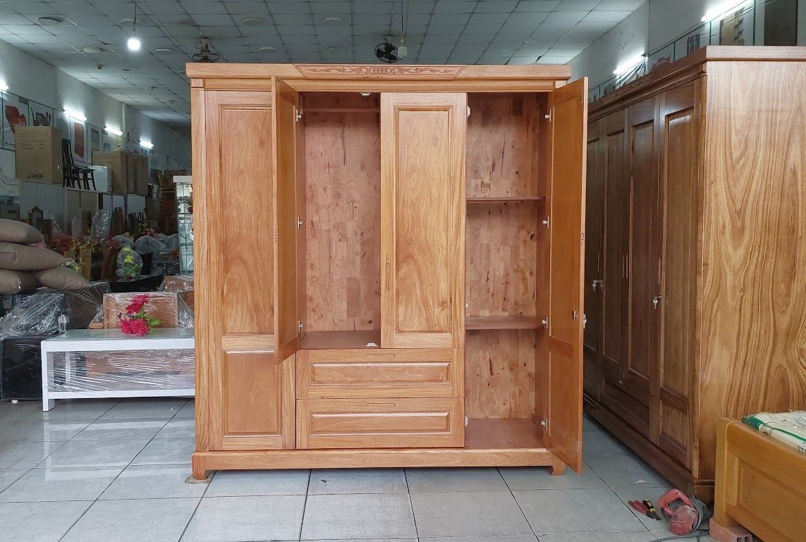 Nội thất đẹp giá rẻ phòng khách gỗ sồi tự nhiên Thái Bình