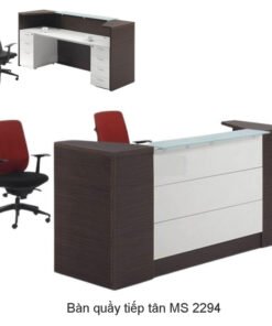 Quầy lễ tân hiện đại cao cấp dát vàng MS 9570 Giá 2m0 x 2m0 = 28.000.000 40 Bàn quầy tiếp tân