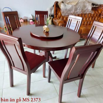 Bàn tròn gỗ cao su 1m2