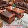 Bộ sofa gỗ sồi sơn màu gỗ hương