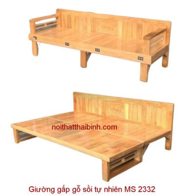 Giường gấp gỗ sồi