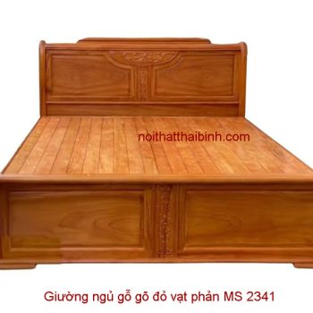 Giường ngủ gỗ gõ đỏ tự nhiên vạt phản