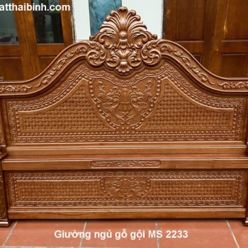 Giường ngủ gỗ gội MS 2233