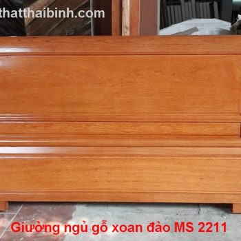 Giường gỗ xoan đào MS 2211