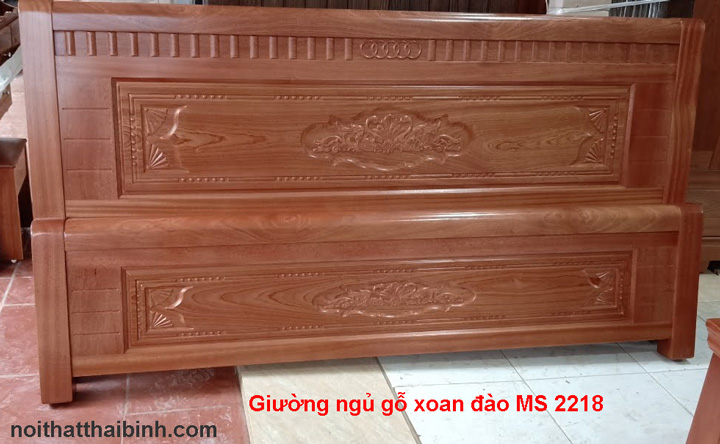 Giường ngủ gỗ xoan đào MS 2218