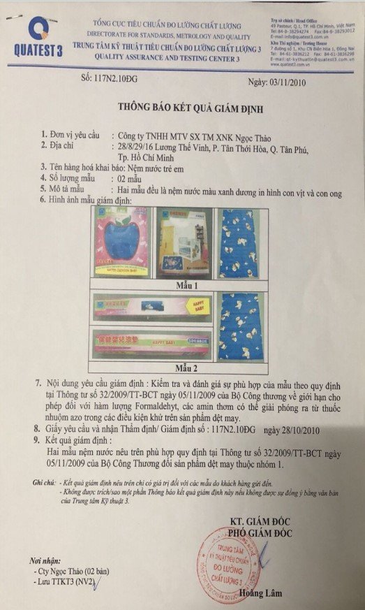 Chất lượng nệm nước Ngọc Thảohao