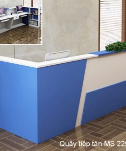 Quầy lễ tân hiện đại cao cấp dát vàng MS 9570 Giá 2m0 x 2m0 = 28.000.000 39 Bàn quầy tiếp tân