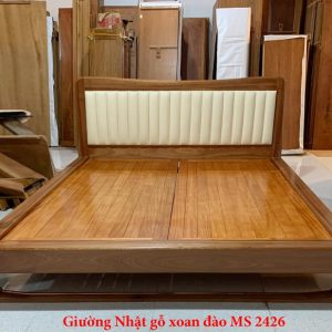 Giường Nhật gỗ xoan đào
