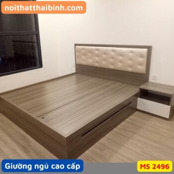 Giường ngủ cao cấp melamine 1m6