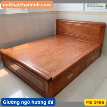 Giường ngủ gỗ hương đá vạt phản